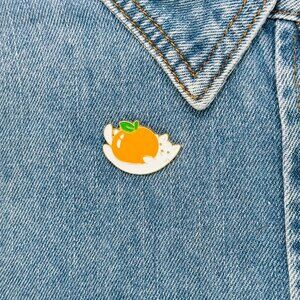 ⭐Enamel Pins Orange Kitty Cute Cat Cartoon Kitten Hat Pins Lapel Pin Brooch New⭐